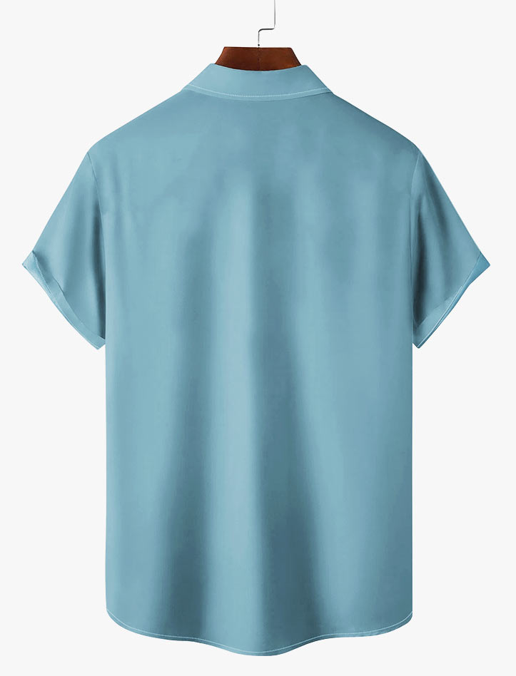 Men's Hawaiian Illustrated Short Sleeve Shirt