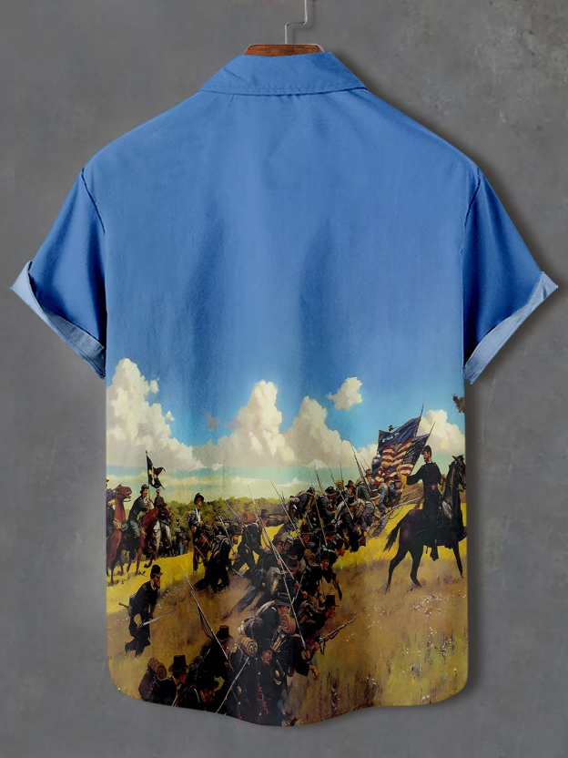 Men's Retro Graphic Short Sleeve Shirt