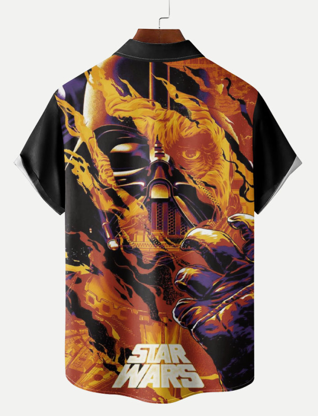  Classic Movie pattern short sleeved shirt