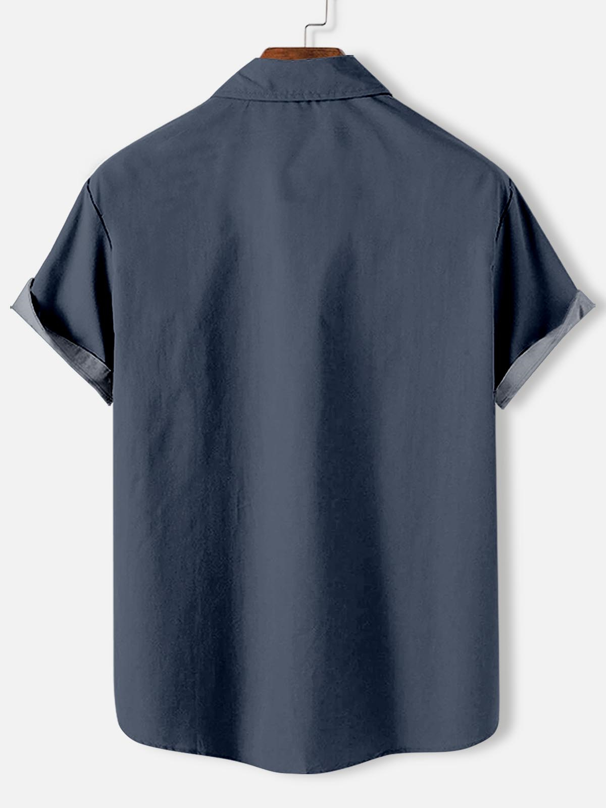 Men's retro illustration short sleeve shirt