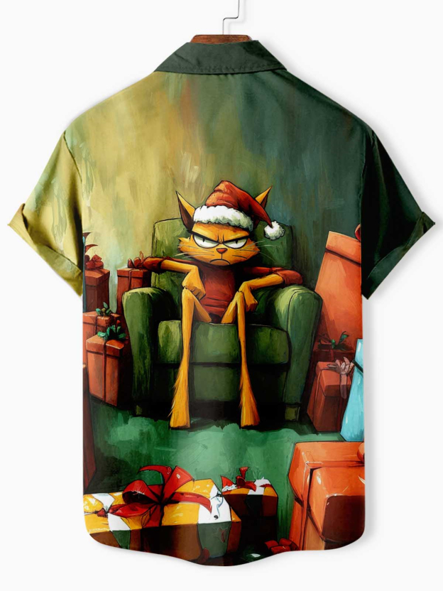 Men's Fun Animal Graphic Short Sleeve Shirt