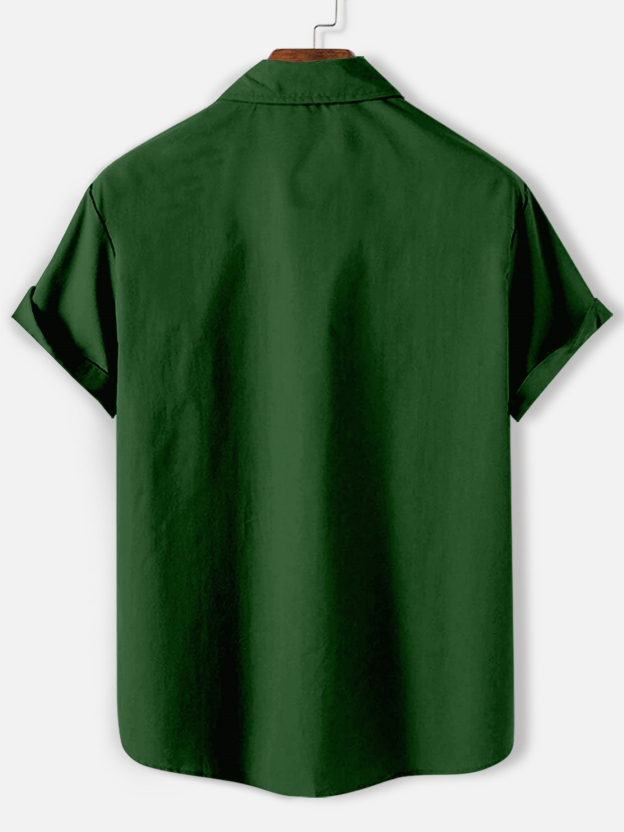 Men's Casual St. Patrick's Day Graphic Short Sleeve Shirt
