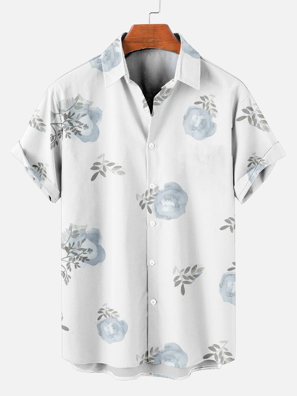Men's Short Refreshing elegant hawaii Sleeve Shirt 