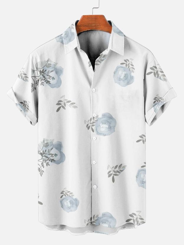 Men's Short Refreshing elegant hawaii Sleeve Shirt