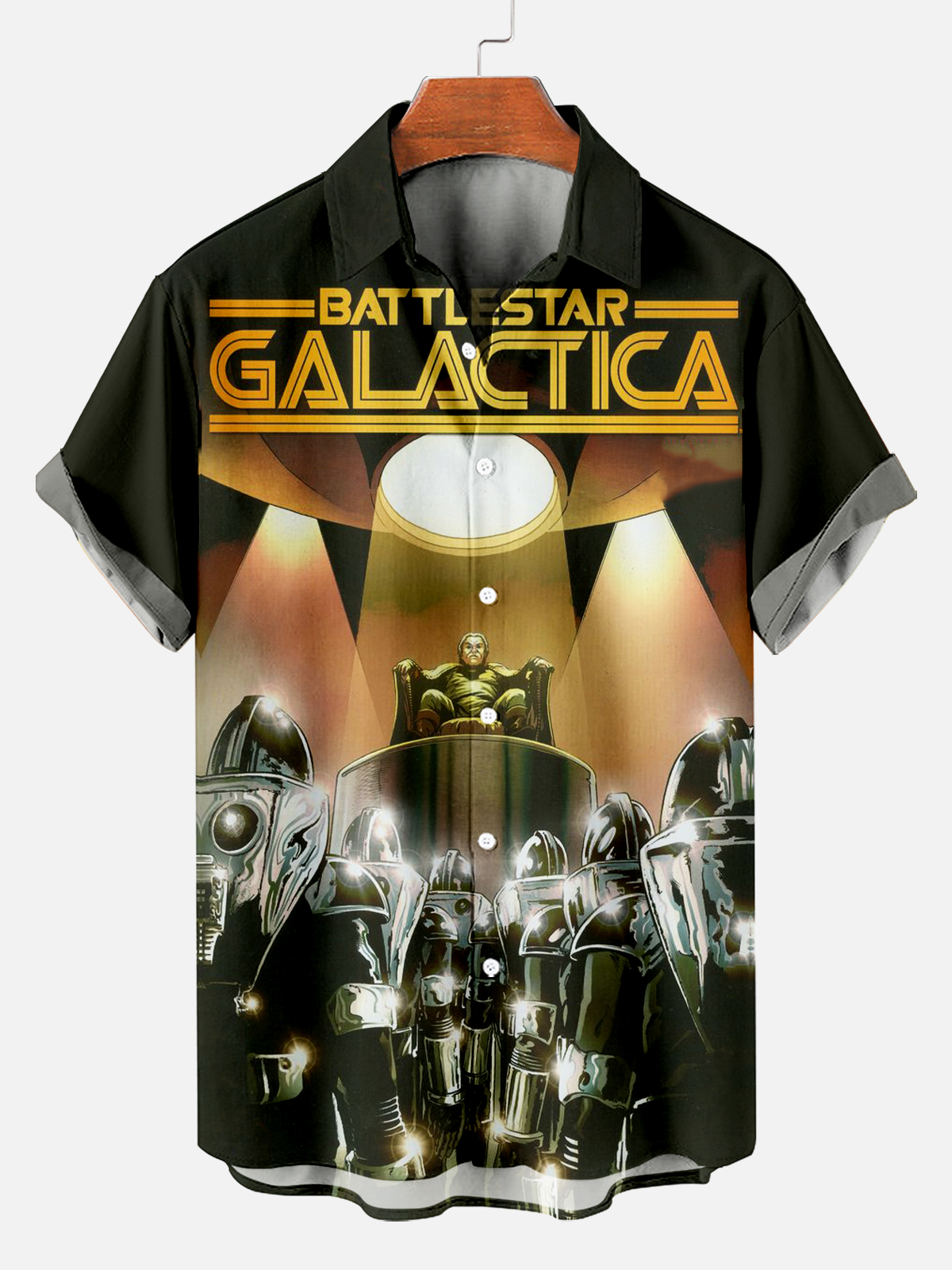 Classic Movie pattern short sleeved shirt