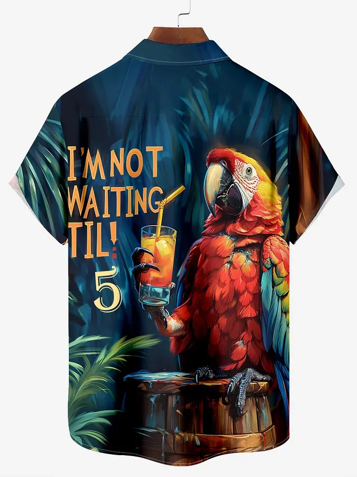 Men's Comfortable Hawaiian Agave Print Shirt