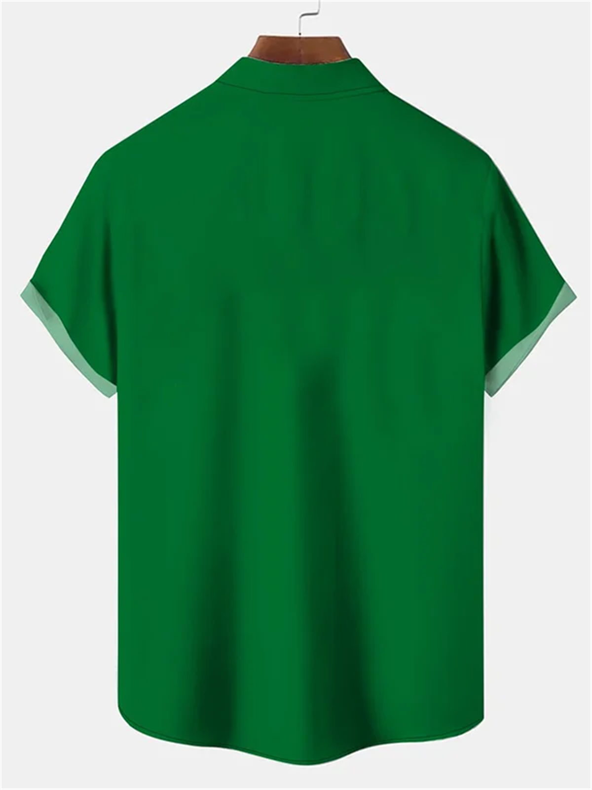 Men's Irish Parrot Saint Patrick Holiday Bowling Ball Printed Pocket Shirt