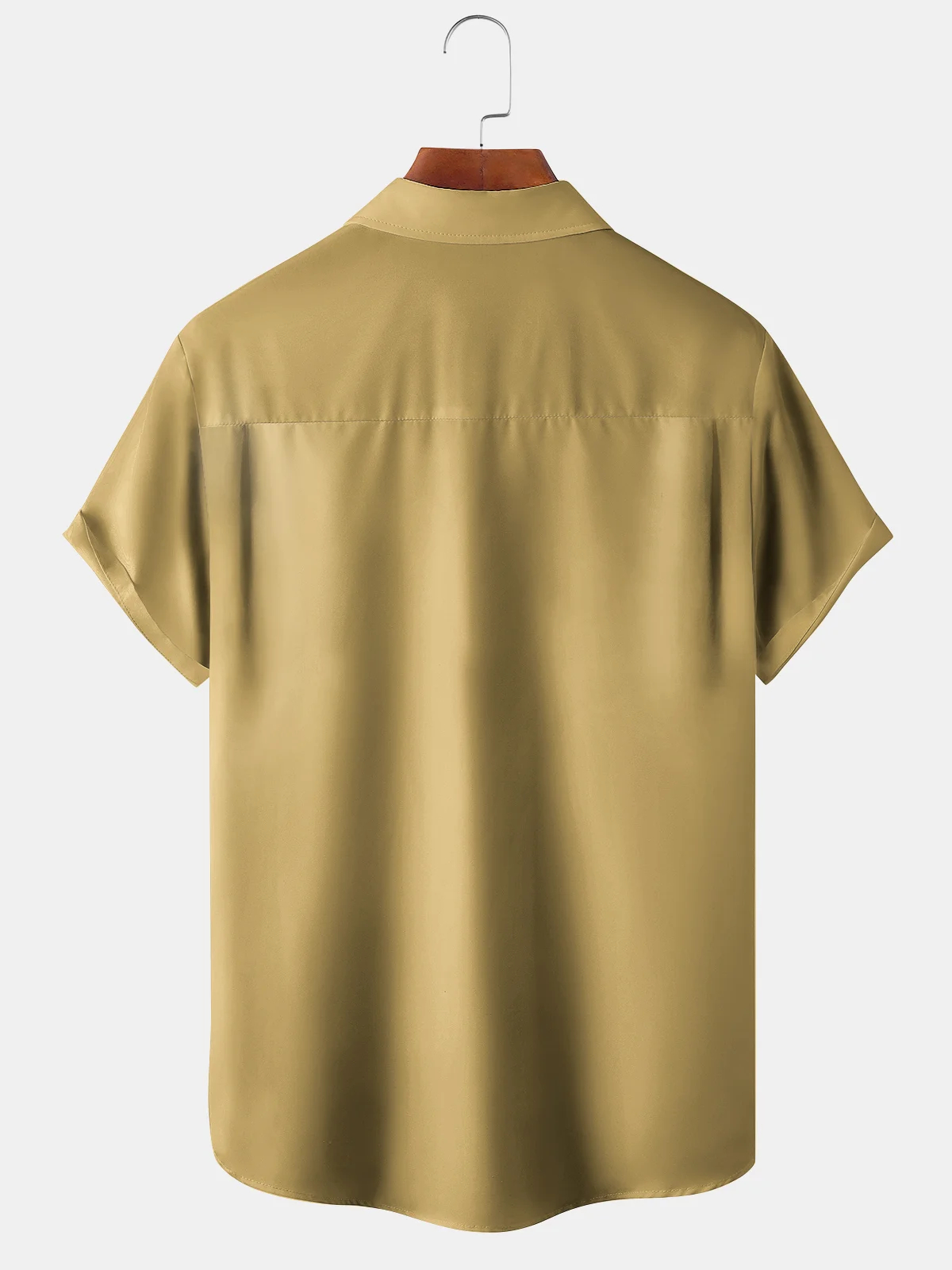 Men's Fun Cartoon Dog Casual Short Sleeve Pocket Bowling Shirt