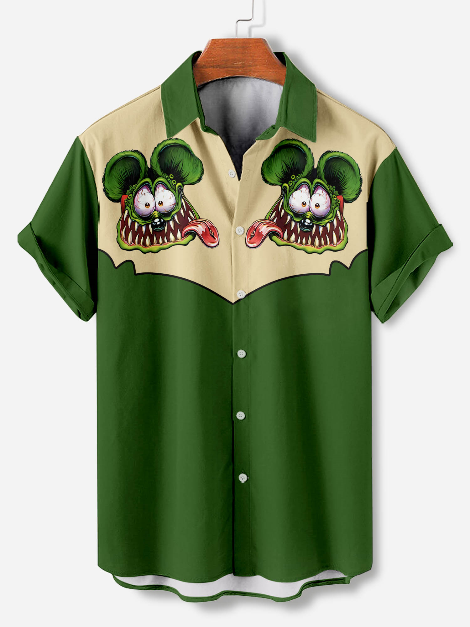 Men's Cartoon Art Graphic Short Sleeve Shirt