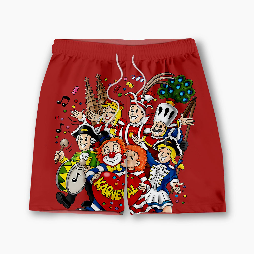 [Copy]Men's Casual Retro Cartoon Anime Woody Woody Graphic Beach Shorts