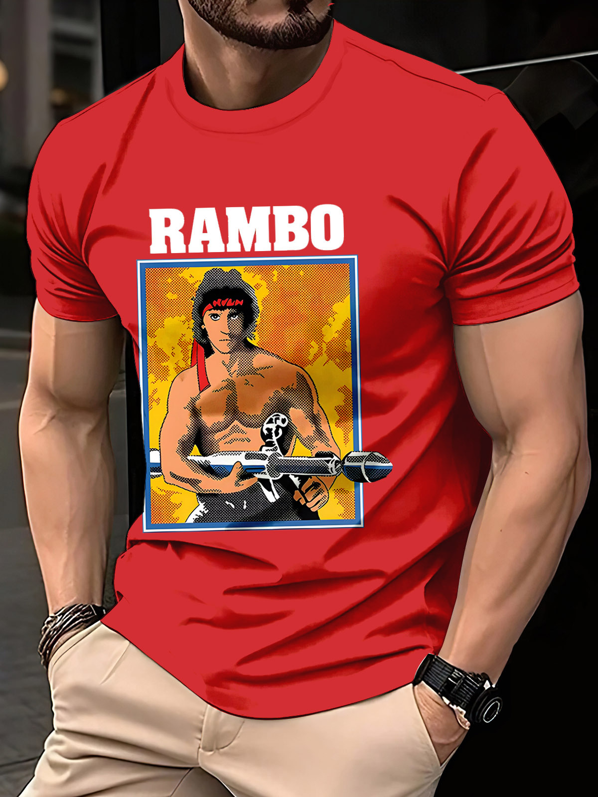 [Copy]Gun Clothes Men's Digital Printed Round Neck Short Sleeve T-shirt