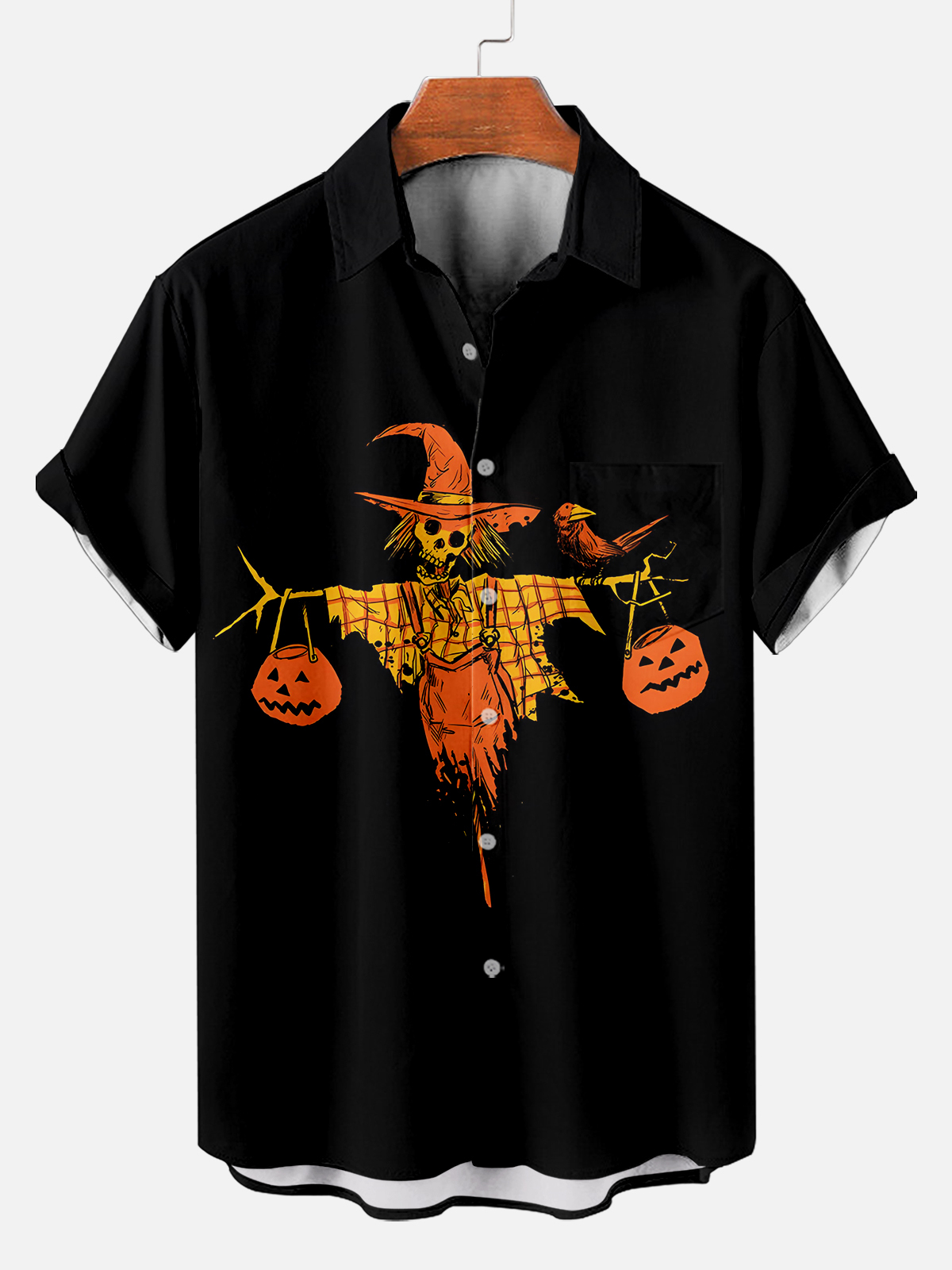 Halloween graphic short sleeve shirt