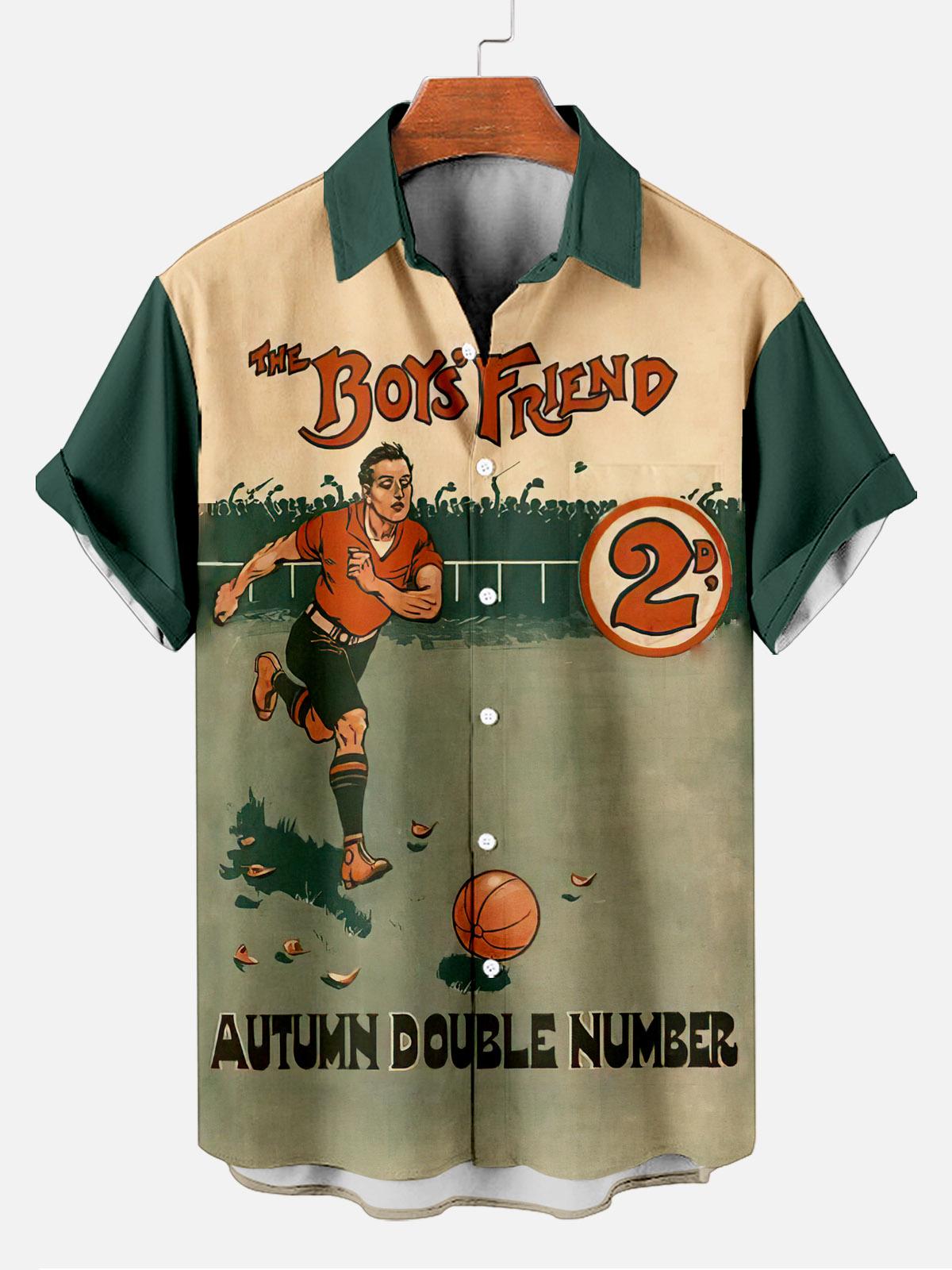 Vintage Magazine pattern short sleeved shirt