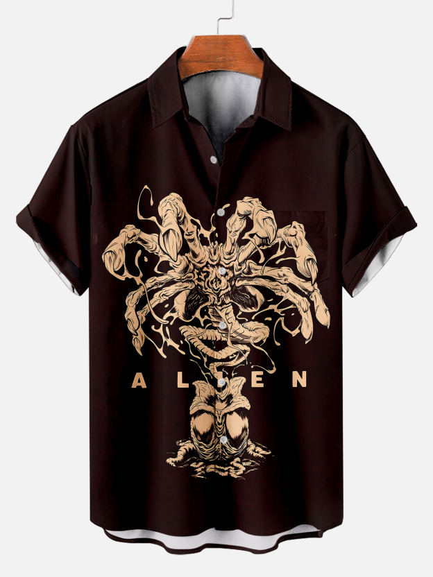 Men's Classic Movie Graphic Short Sleeve Shirt