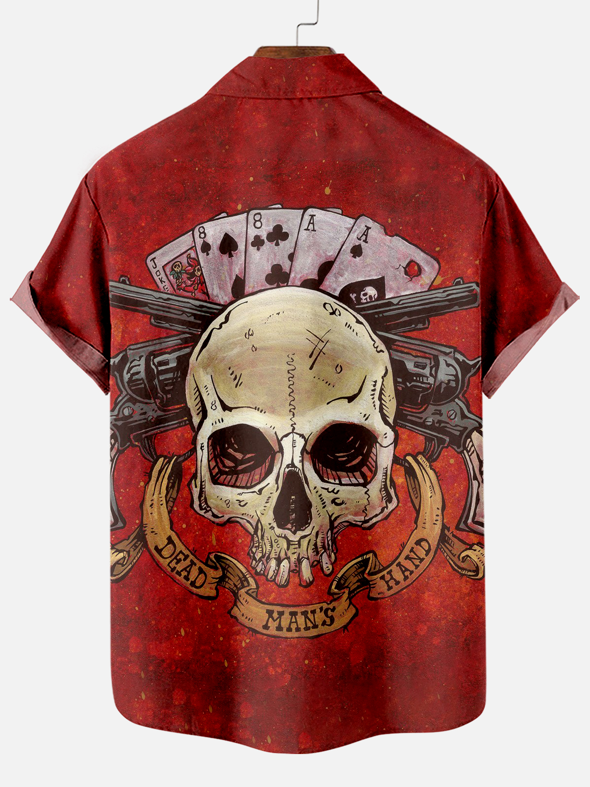 Men's Classic Day of the Dead Skull Graphic Short Sleeve Shirt