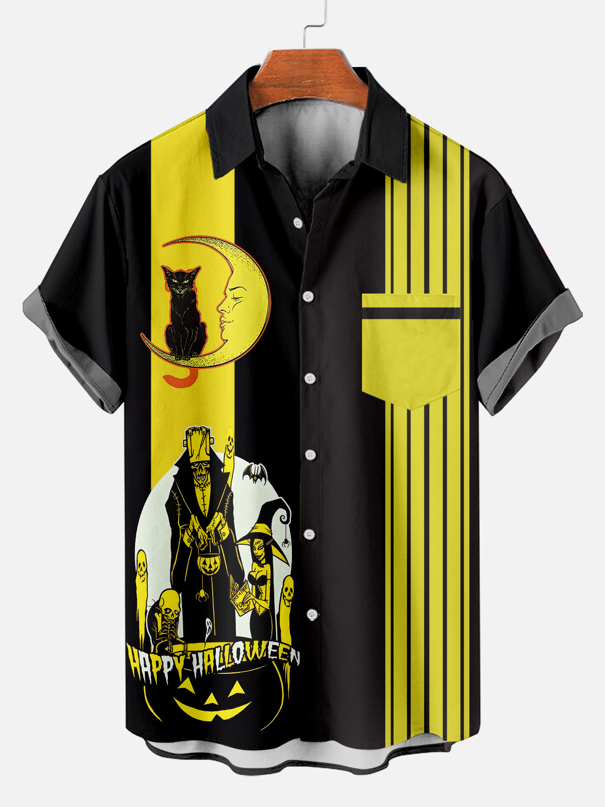 Men's Halloween Graphic Short Sleeve Shirt