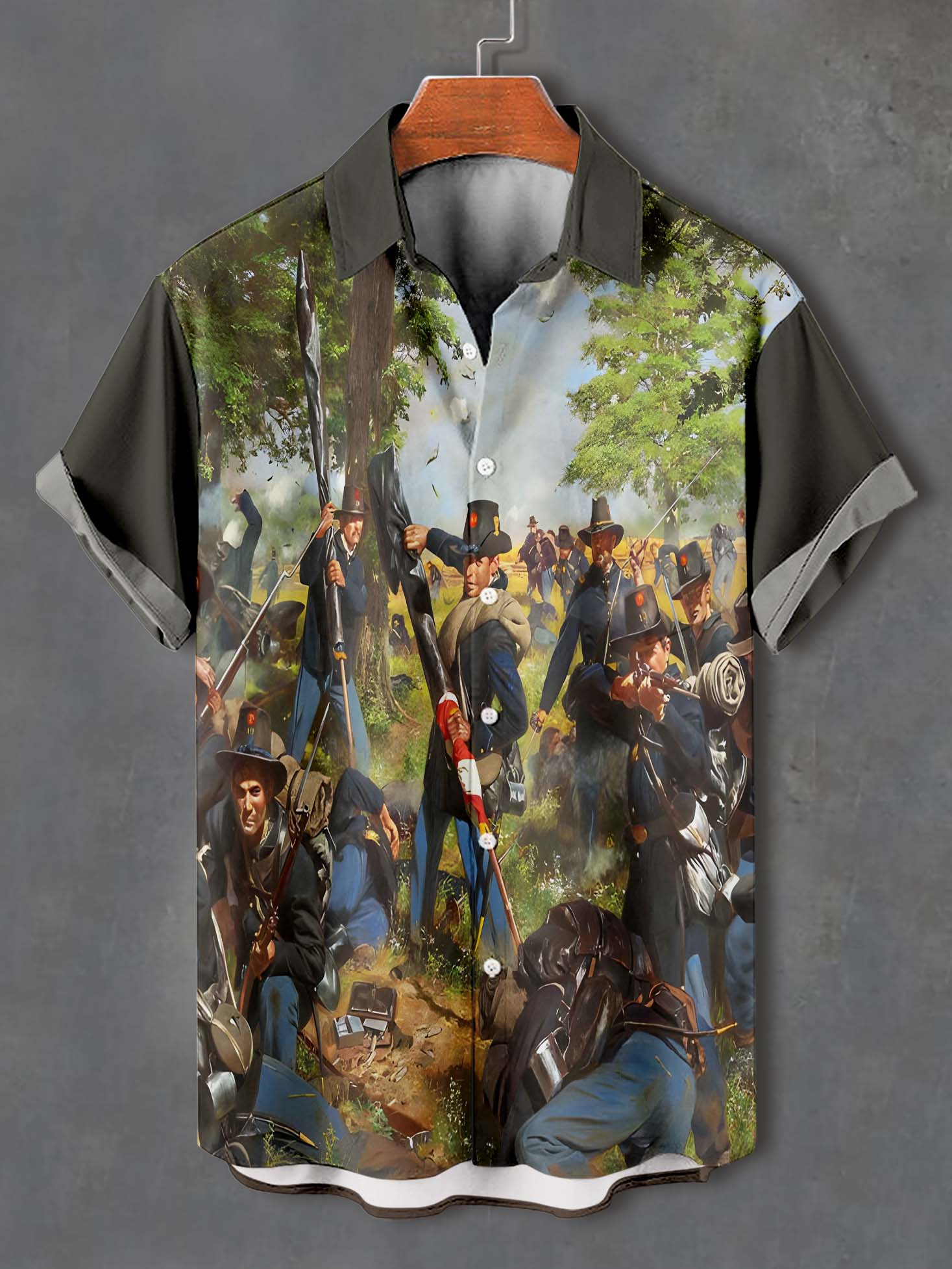 Men's Retro Graphic Short Sleeve Shirt