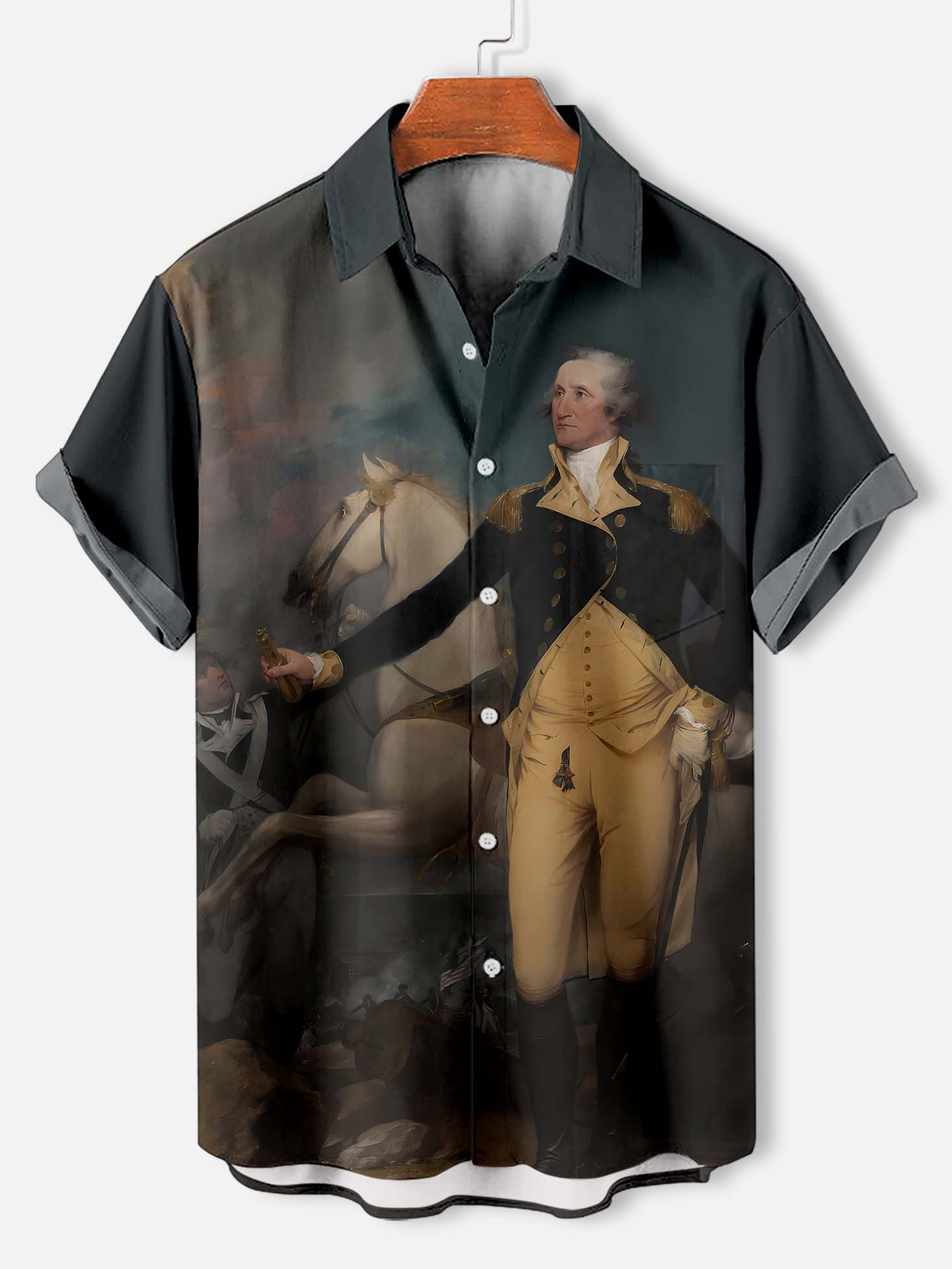 Men's American Revolutionary War Illustration short sleeve shirt