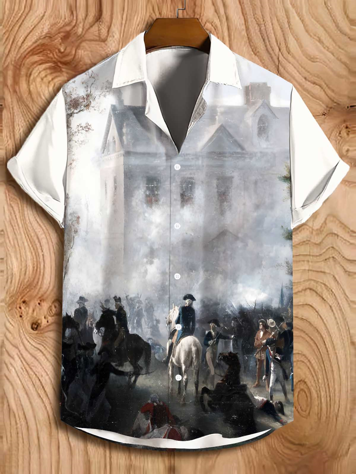 Men's Historical War Illustrated Short Sleeve Shirt