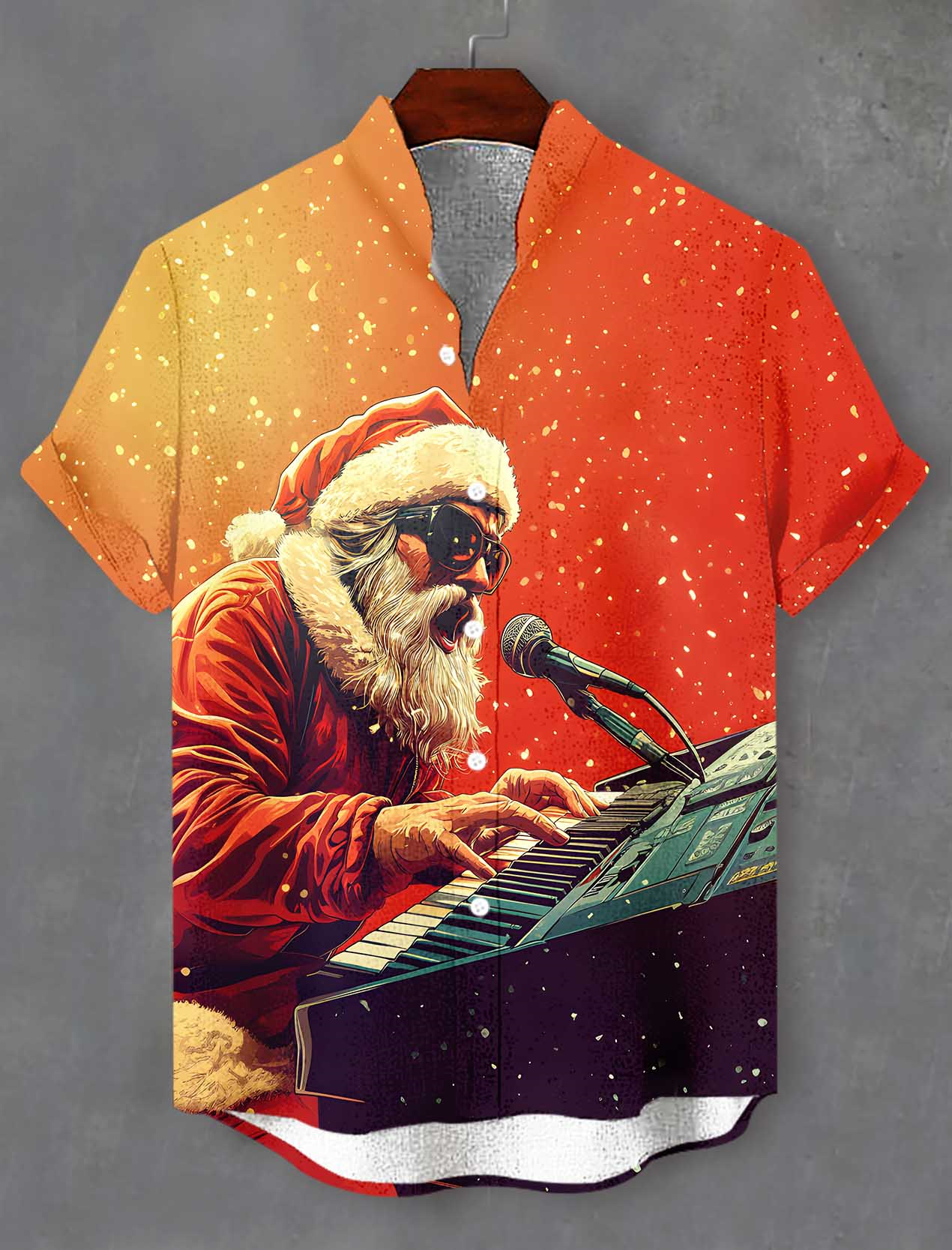 Men's Christmas Graphic Short Sleeve Shirt