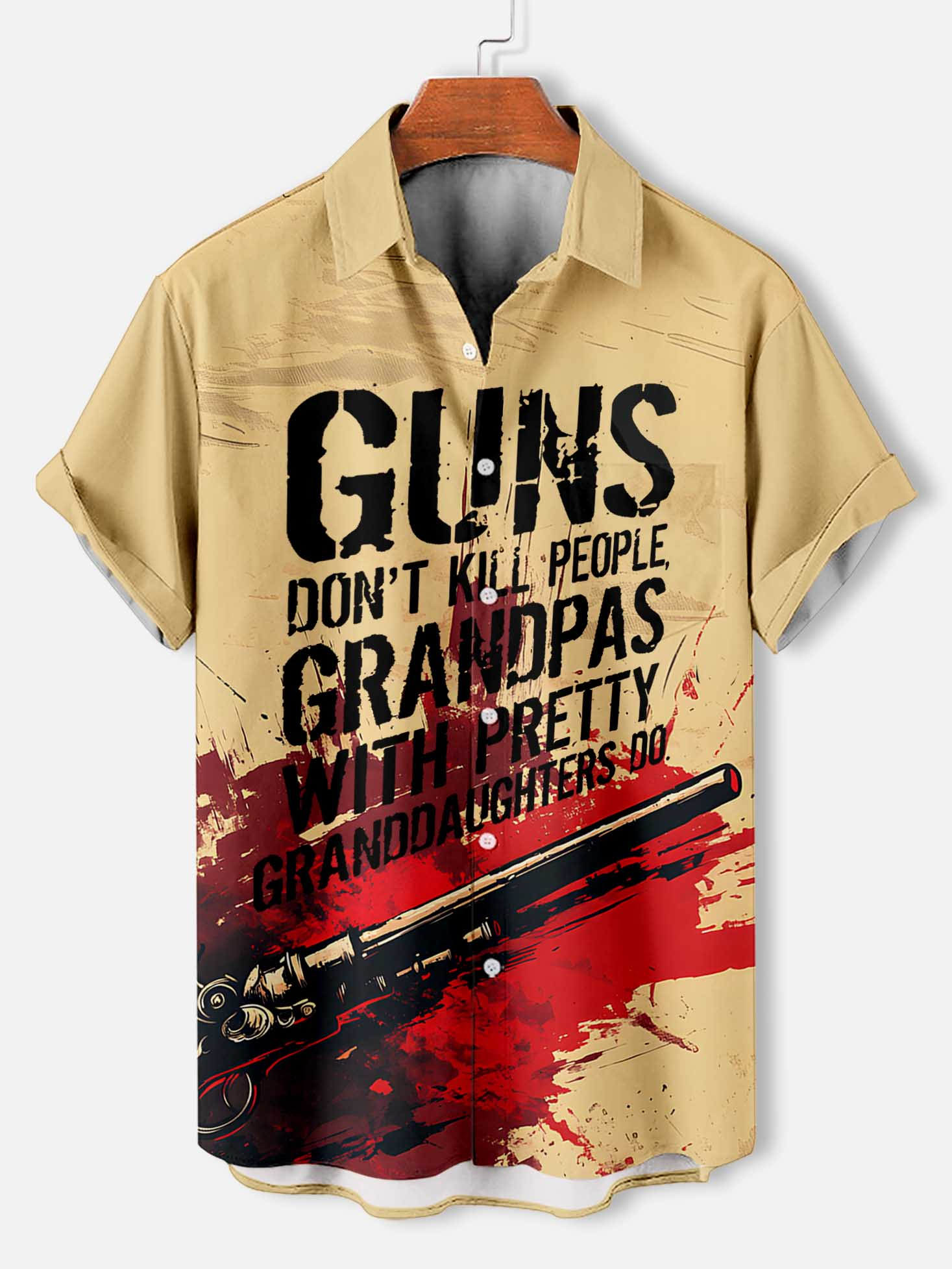 Men's Slogan Short Sleeve Shirt