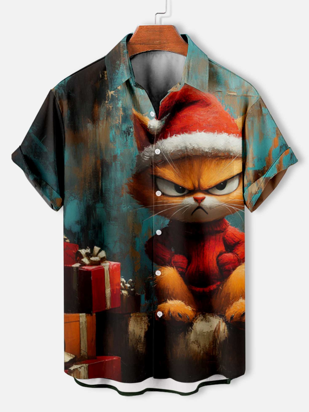 Men's Fun Cartoon Graphic Short Sleeve Shirt