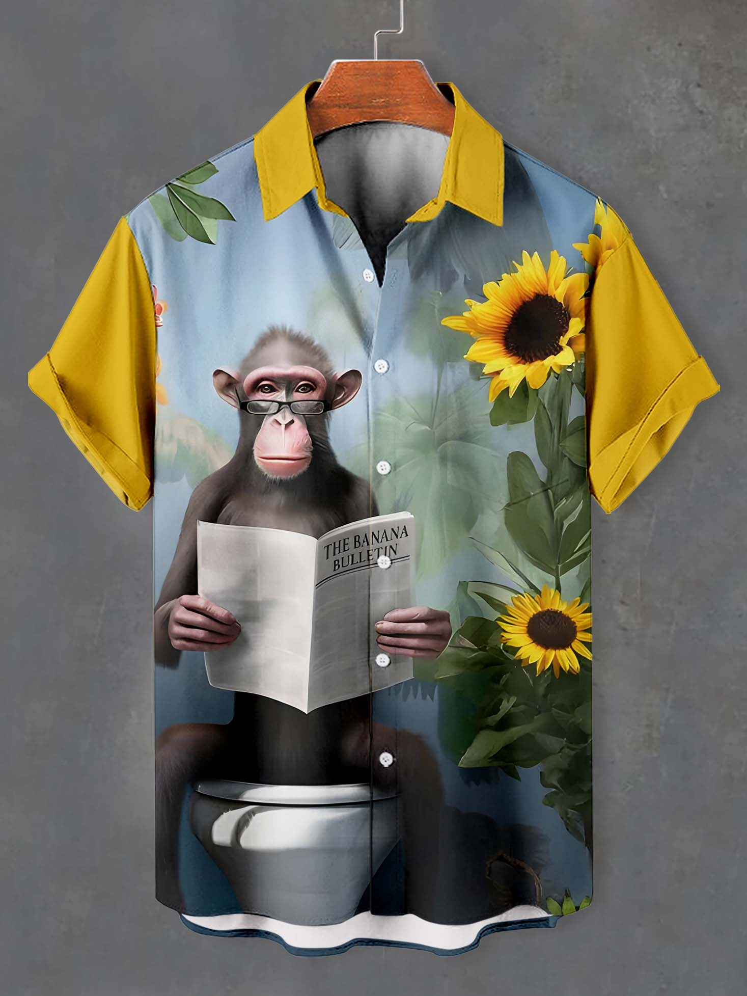 Men's Fun Animal Graphic Short Sleeve Shirt