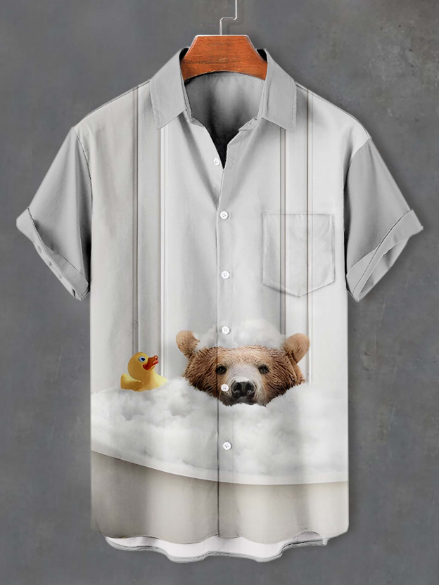 Men's Fun Animal Graphic Short Sleeve Shirt