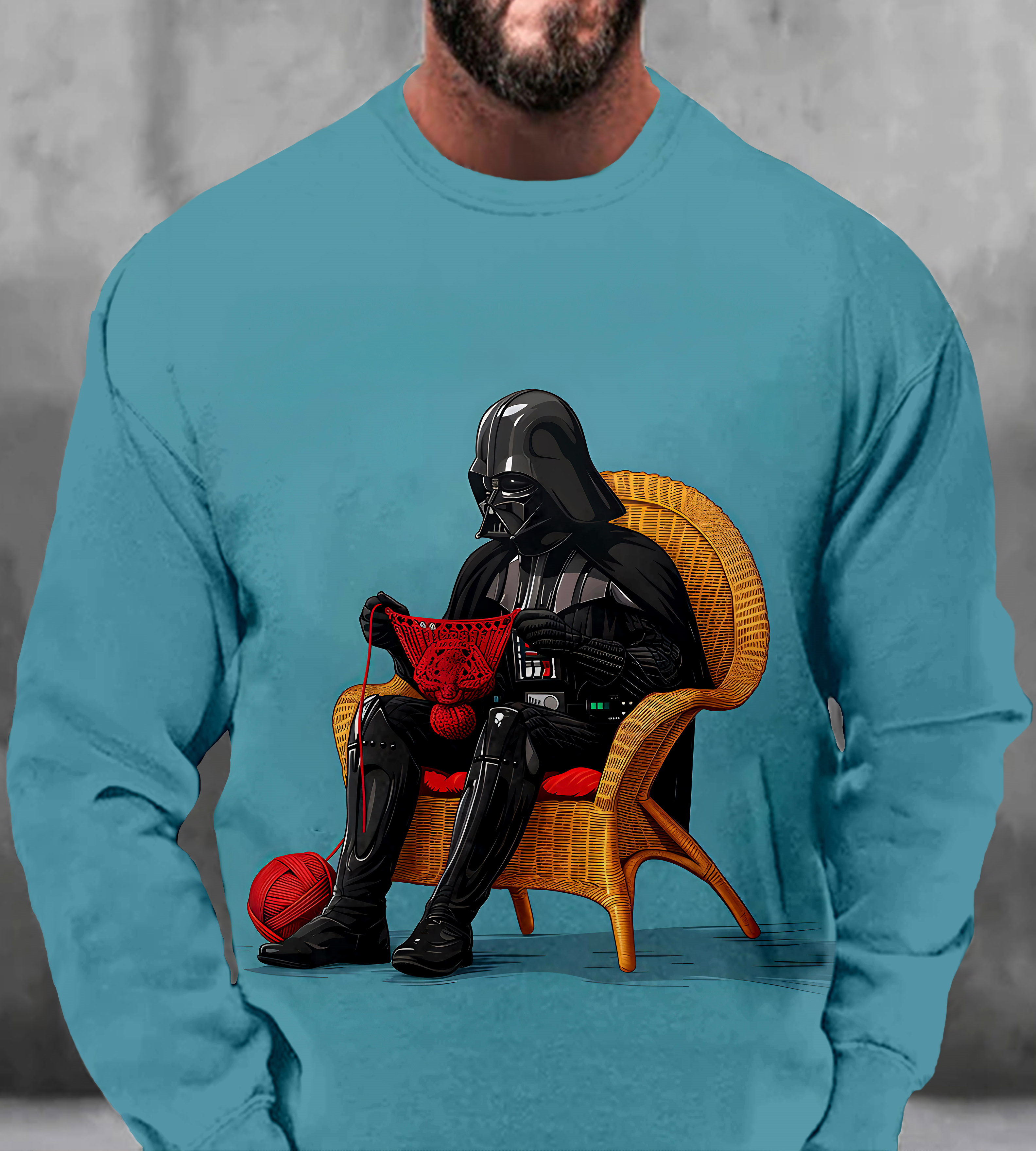 Men's Casual Classic Movie Graphic Long Sleeve Sweater