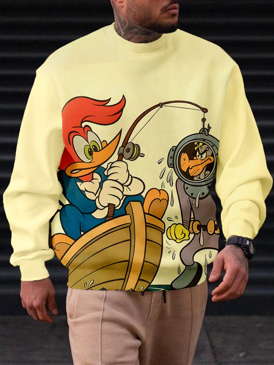 Men's Casual Classic Movie Graphic Long Sleeve Sweater