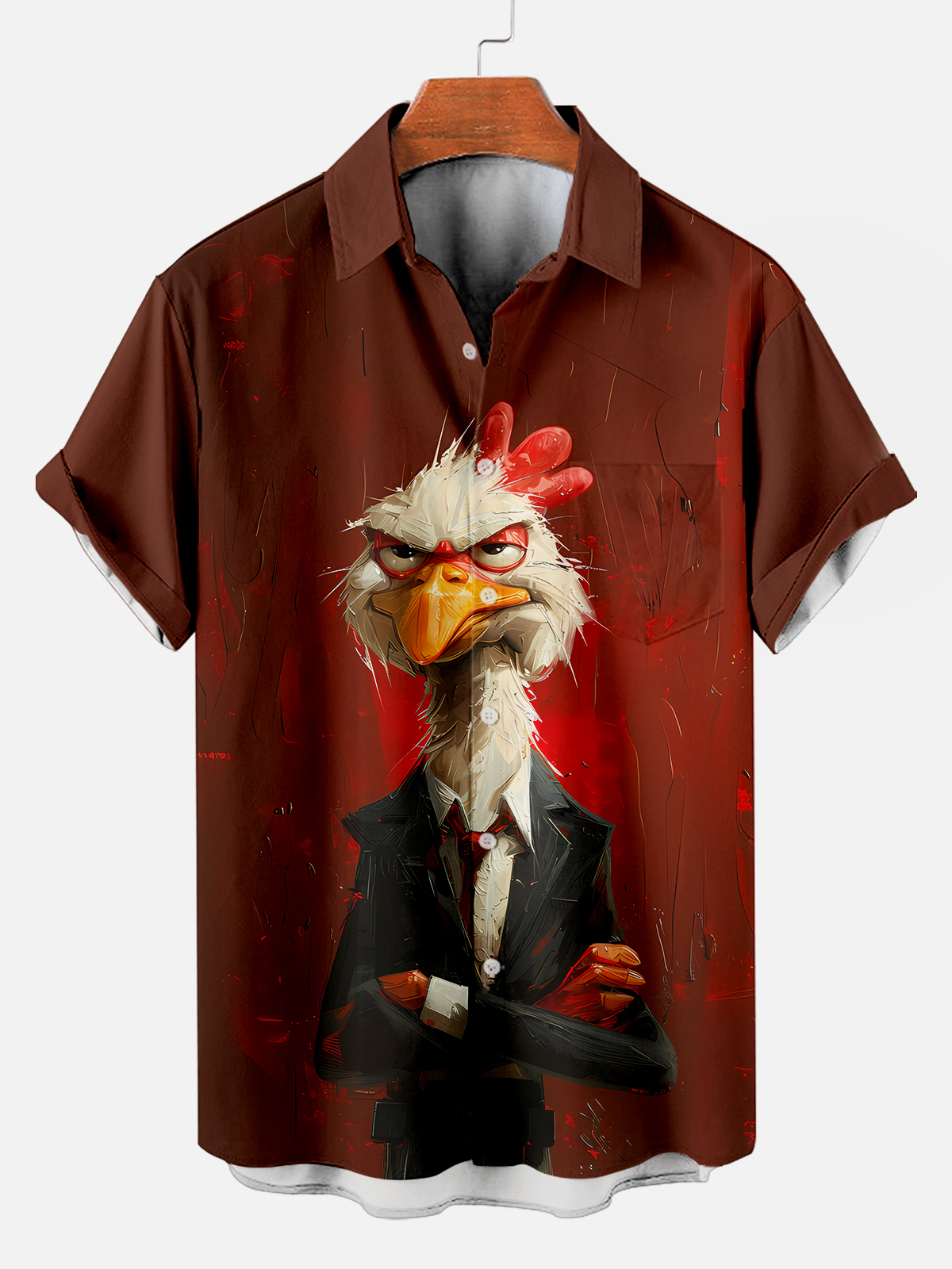 animal graphic short sleeve shirt