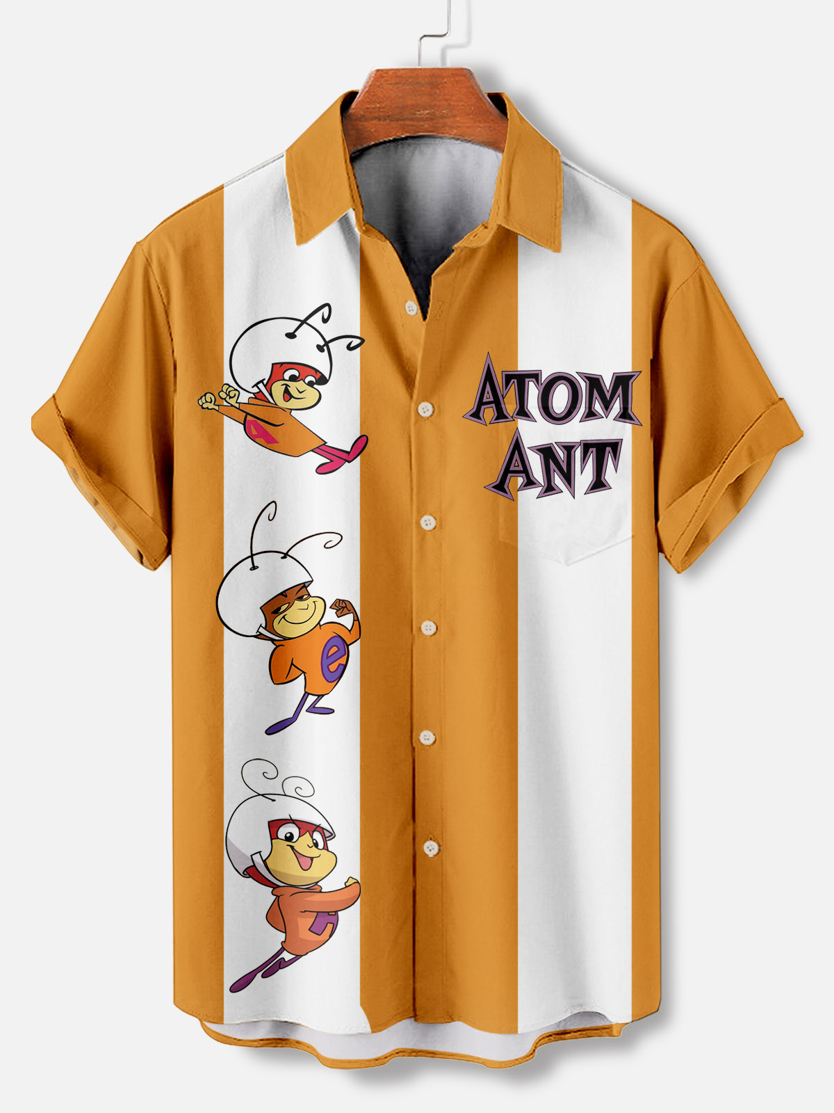 Men's Retro Comic Classic Character Graphic Short Sleeve Shirt