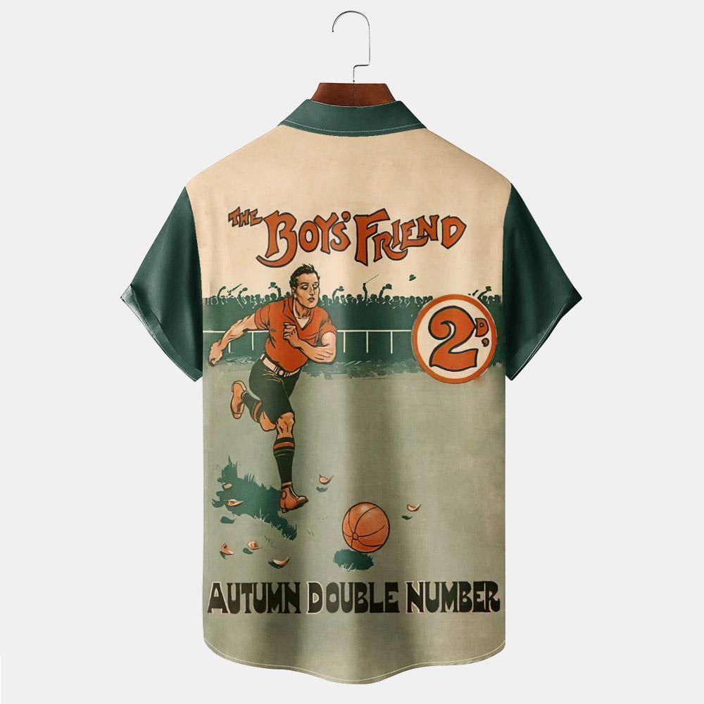 Vintage Magazine pattern short sleeved shirt