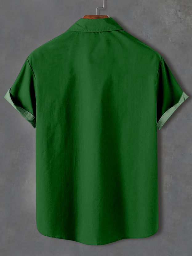 Men's Christmas Cartoon Graphic Short Sleeve Shirt