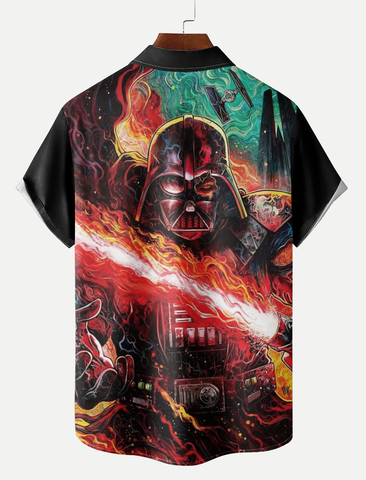  Classic Movie pattern short sleeved shirt