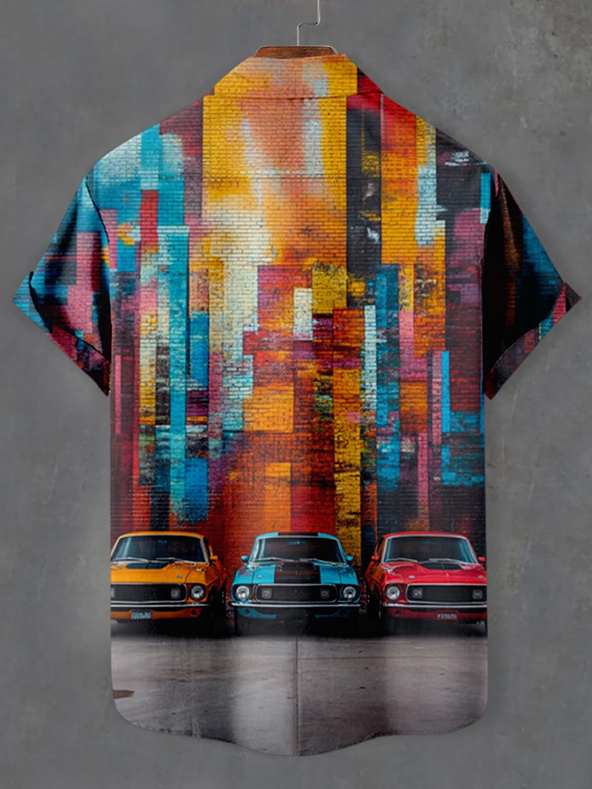 Men's Car Graphic Short Sleeve Shirt