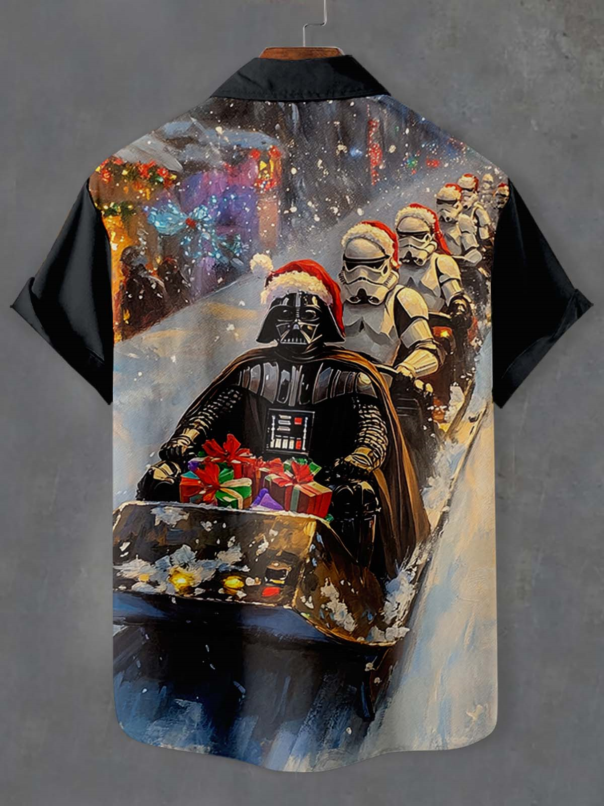 Men's Classic Movie Christmas Graphic Short Sleeve Shirt