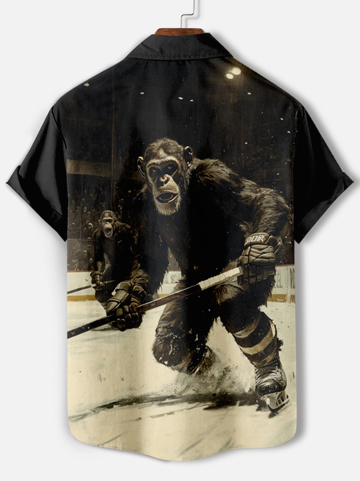 Men's Retro Animal Motion Graphic Short Sleeve Shirt