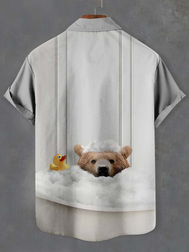 Men's Fun Animal Graphic Short Sleeve Shirt