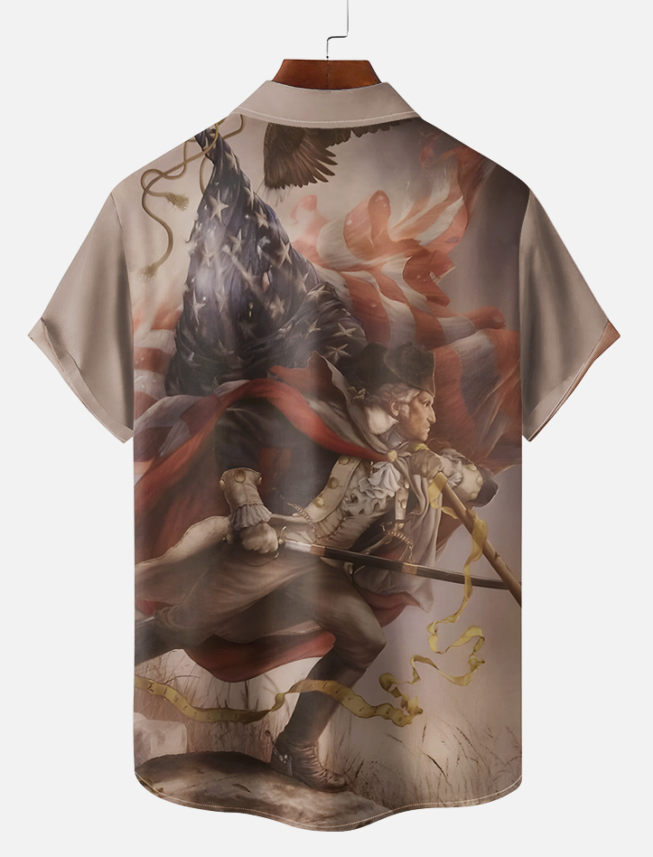 Men's Retro Graphic Short Sleeve Shirt