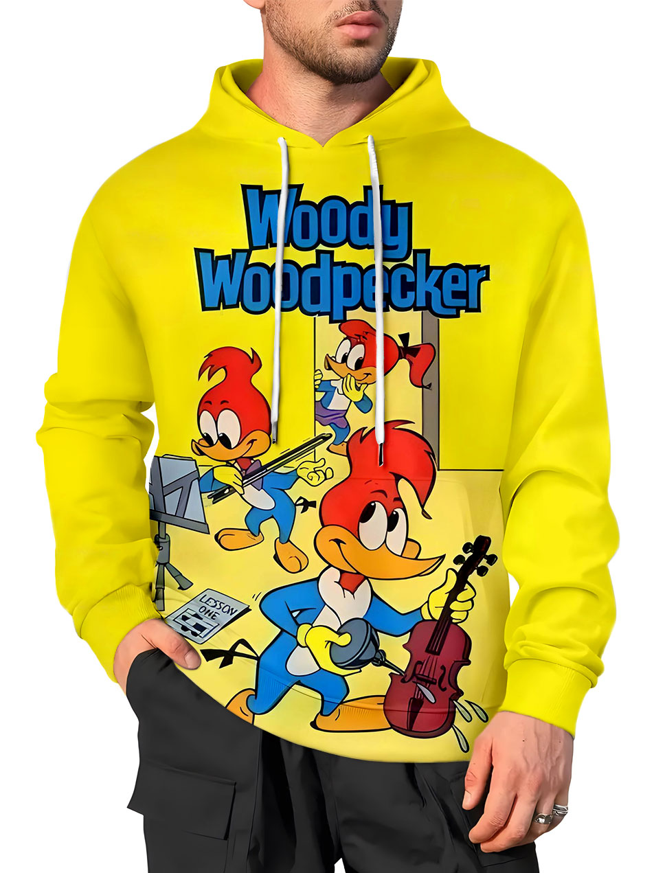 Men's Casual Art Cartoon Graphic Hoodie