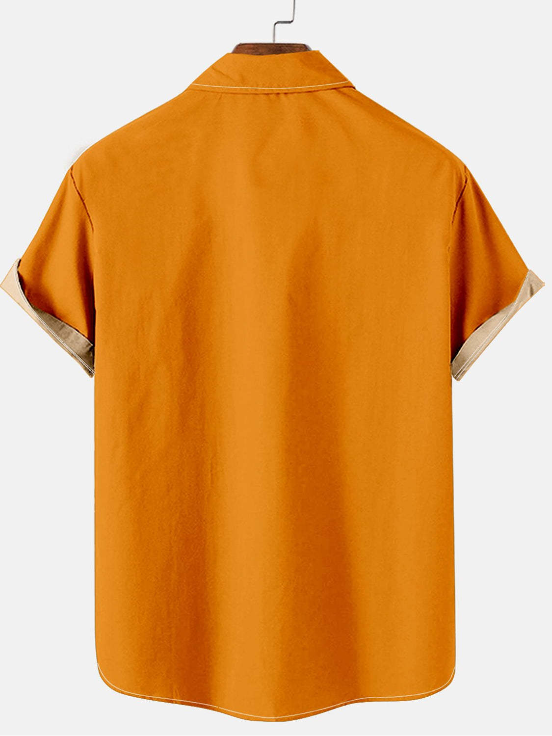 Men's Thanksgiving Cartoon Turkey Print Short Sleeve Shirt