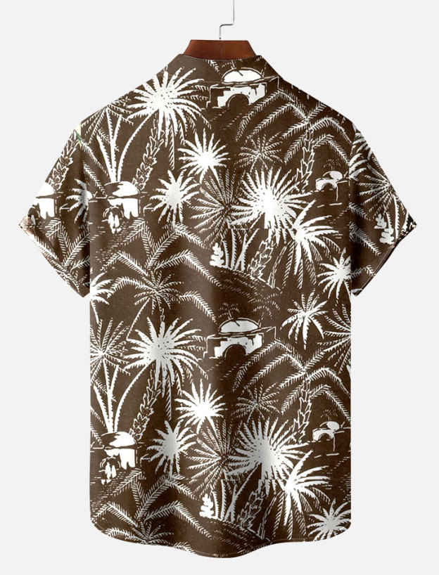 Men's Short Refreshing elegant hawaii Sleeve Shirt 