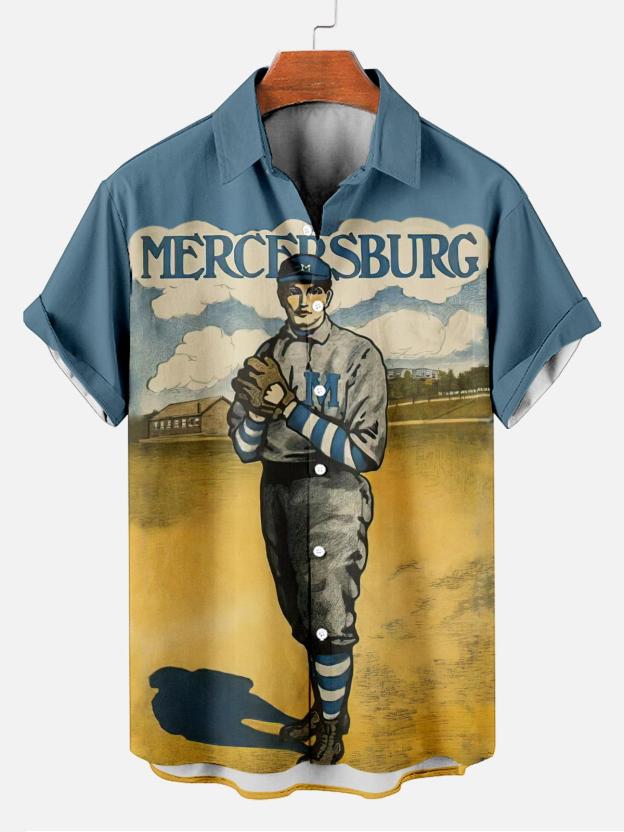 Reggae music skull pattern vacation casual short sleeved shirt