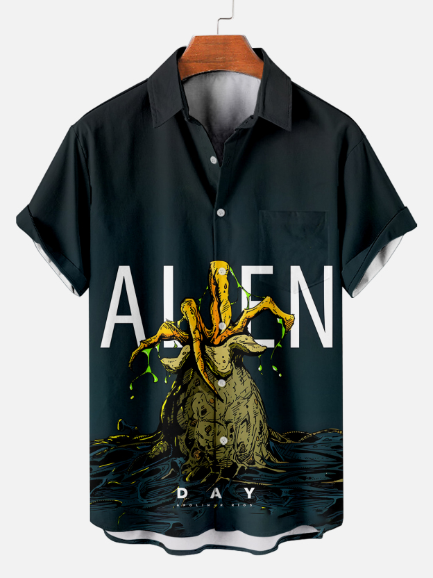 Men's Classic Movie Graphic Short Sleeve Shirt