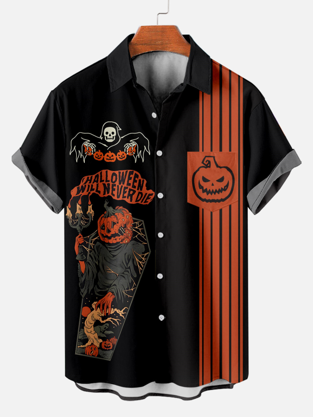 Men's Halloween Graphic Short Sleeve Shirt