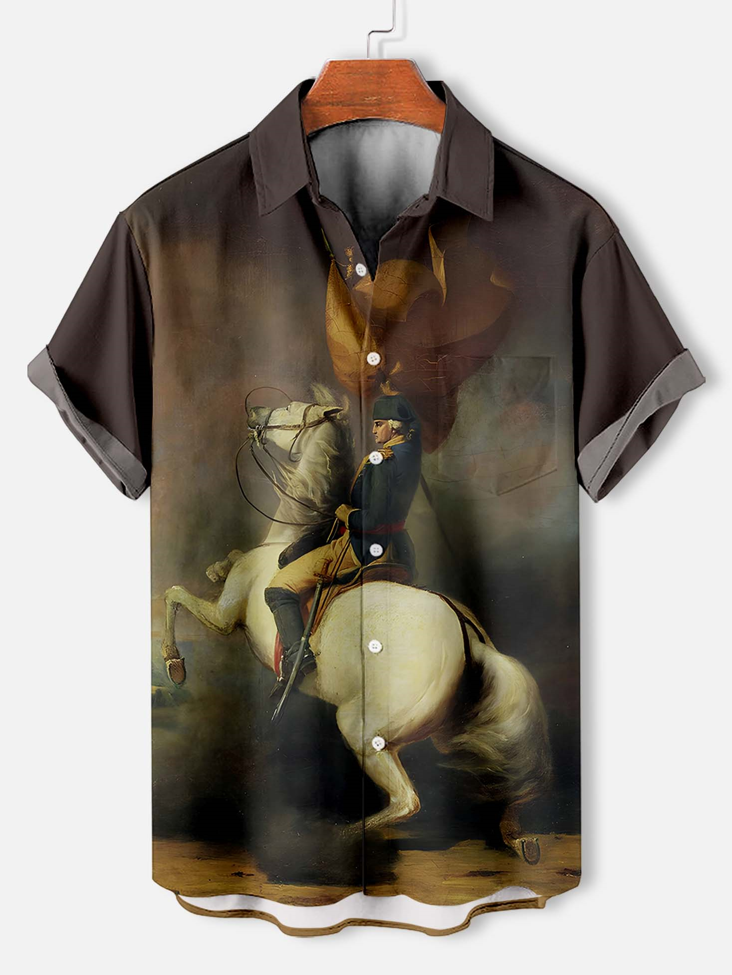 Men's American Revolutionary War Illustration short sleeve shirt