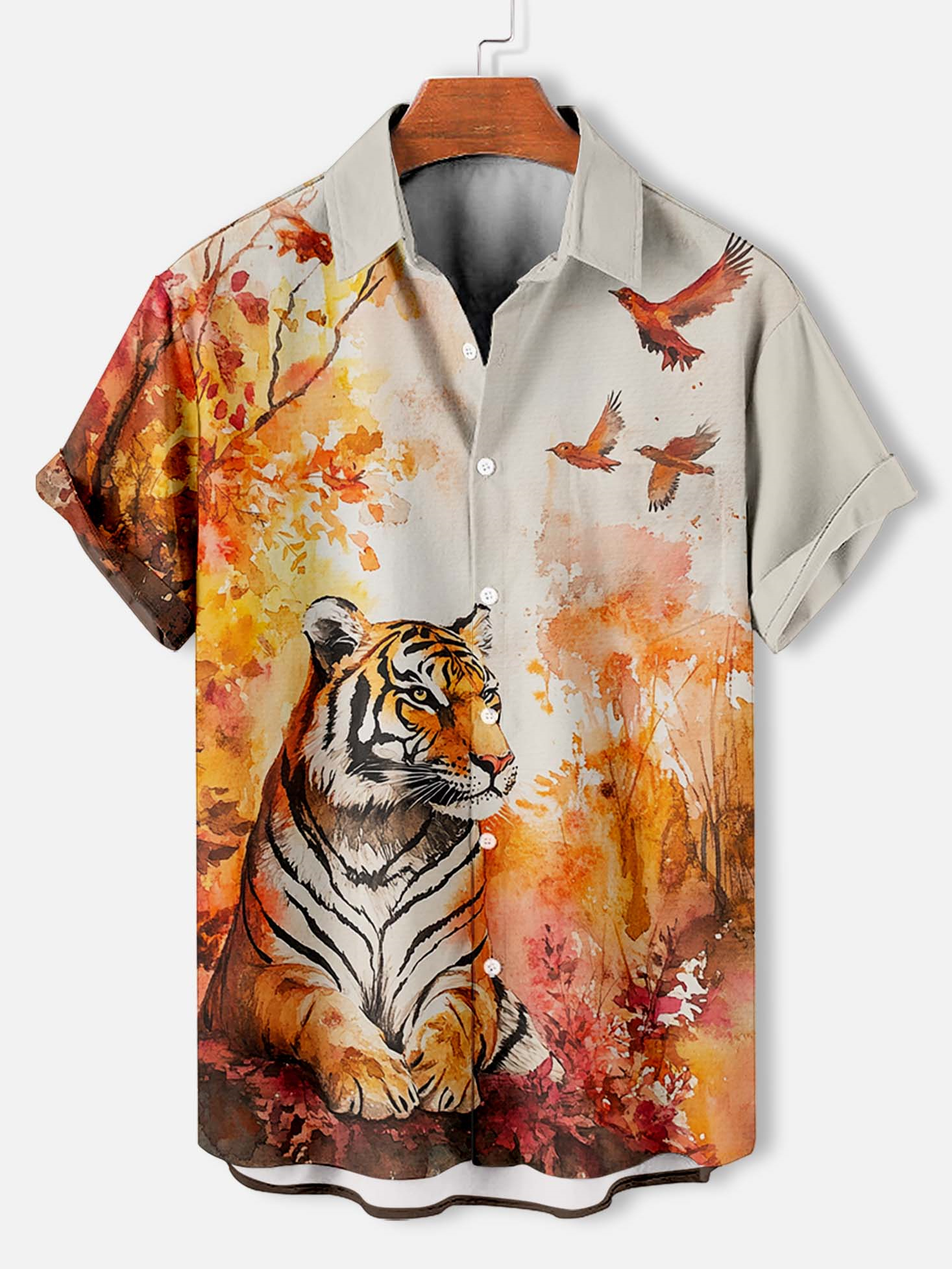 Men's Animal Graphic Short Sleeve Shirt