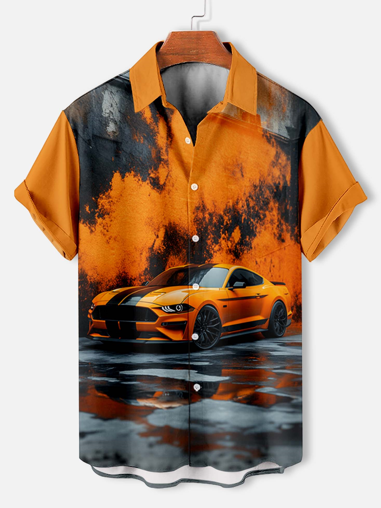 Men's Car Graphic Short Sleeve Shirt