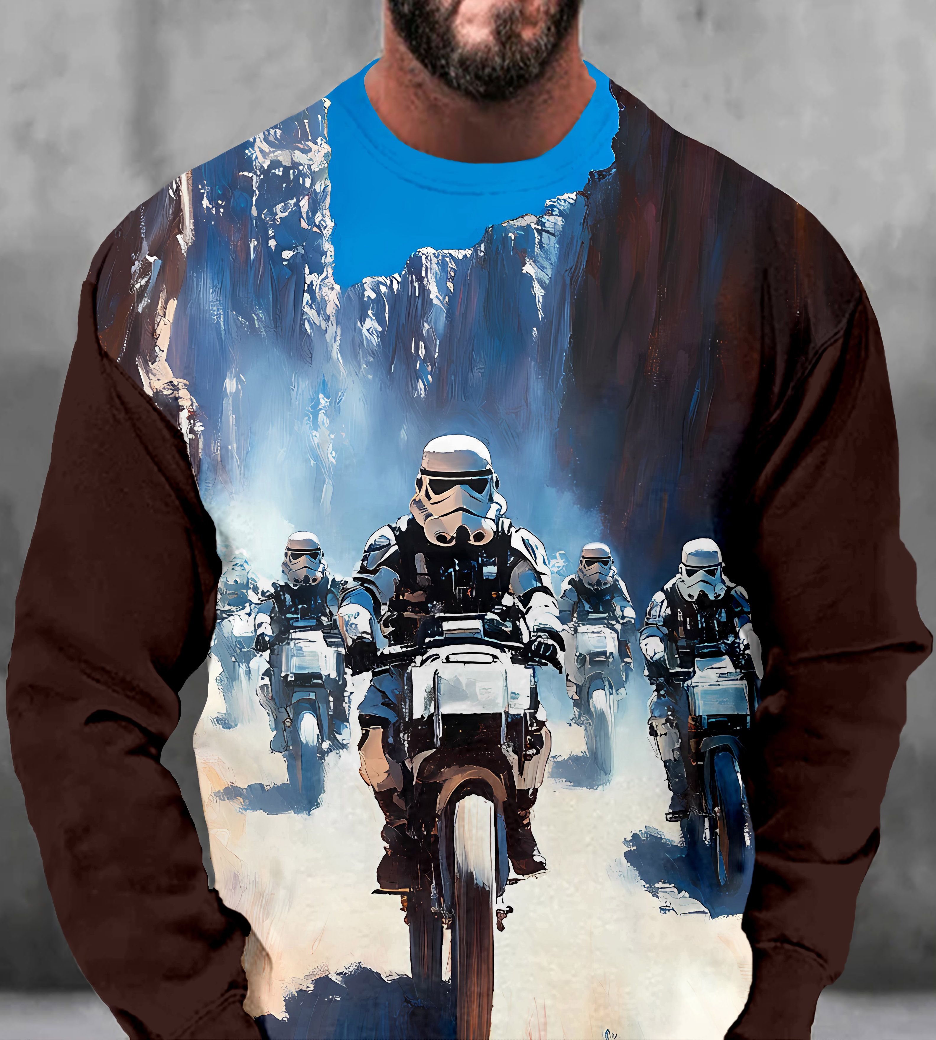 Men's Casual Classic Movie Graphic Long Sleeve Sweater